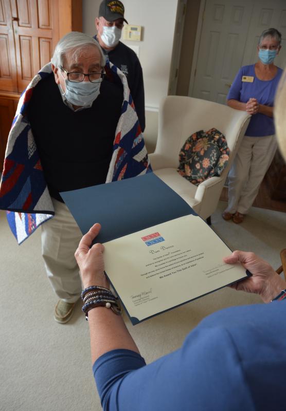 WWII veteran honored with Quilt of Valor Cape Gazette